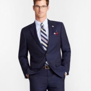 Brooks Brothers Two-Button Explorer Fitzgerald Navy 42L C39